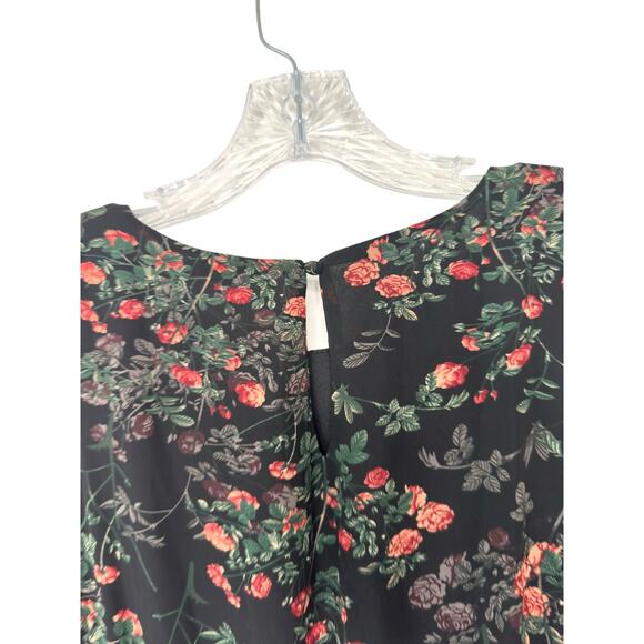 NWT Baltic Born Black Floral Print Flutter Sleeve Laurel Midi Dress Size XL - Picture 11 of 16